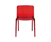 LeisureMod Murray 4-Pieces Modern Plastic Dining Chair with Transparent Design Fully Assembled