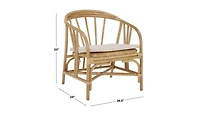 Safavieh Billie Rattan Dining Chair