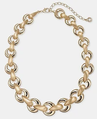 Anne Klein Puffy Linked Collar Necklace, 16" + 3" extender