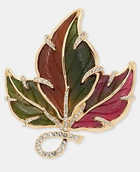 Anne Klein Pave Hanging Leaf Pin