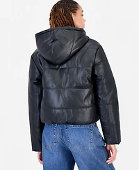 Madden Girl Juniors' Hooded Puffer Insulated Jacket