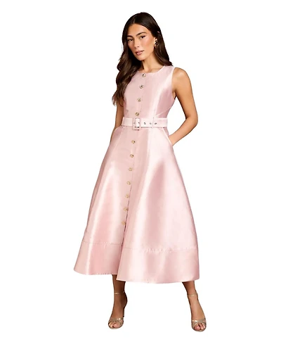 Coast Women's Button Through Belted A-Line Dress