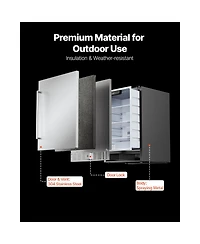 Vevor Outdoor Beverage Fridge Cooler Beer Refrigerator Indoor Outdoor