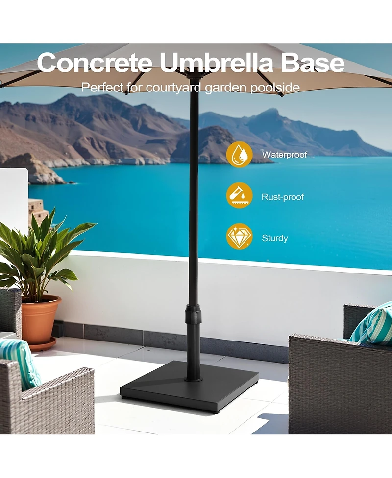 Pellebant Outdoor Patio Concrete Market Umbrella Base Stand