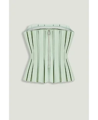 Nocturne Women's Pleated Strapless Bustier Top