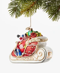 Macy's 100th Thanksgiving Day Parade Glass Sleigh Ornament, Macy's Exclusive