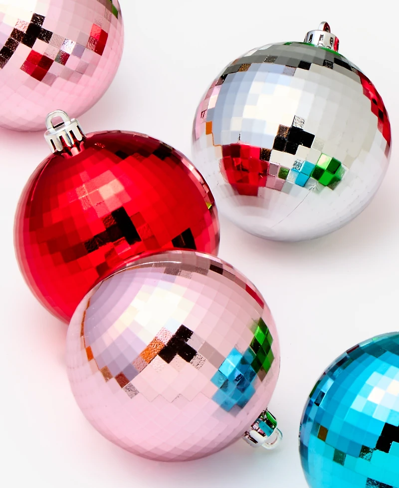 Holiday Lane Whimsy Shatterproof Red, Pink, Blue & Green Ball Ornaments, Set of 10, Macy's Exclusive