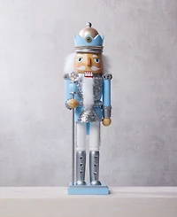 Holiday Lane Opulence Silver-Tone and Light Blue Nutcracker, Macy's Exclusive
