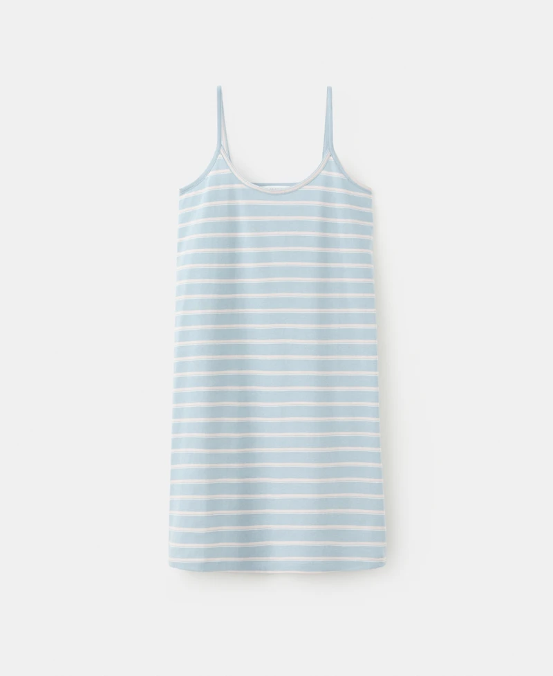 Mango Women's Striped Cotton Nightdress