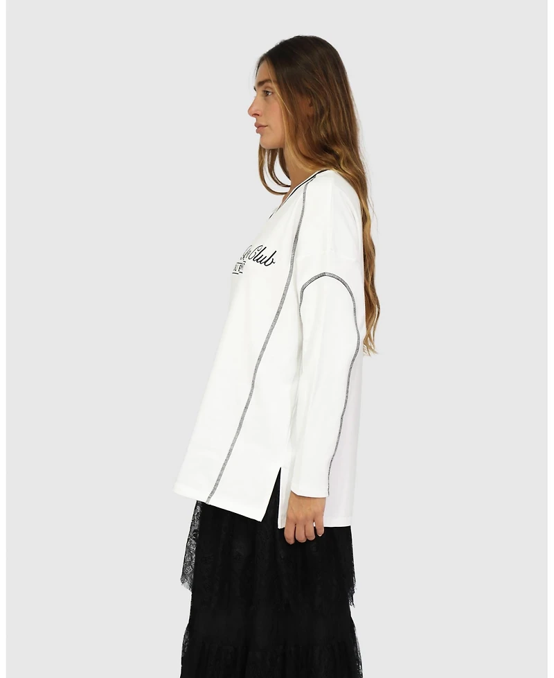 Belle & Bloom Women's Cool Shot Oversized T-Shirt