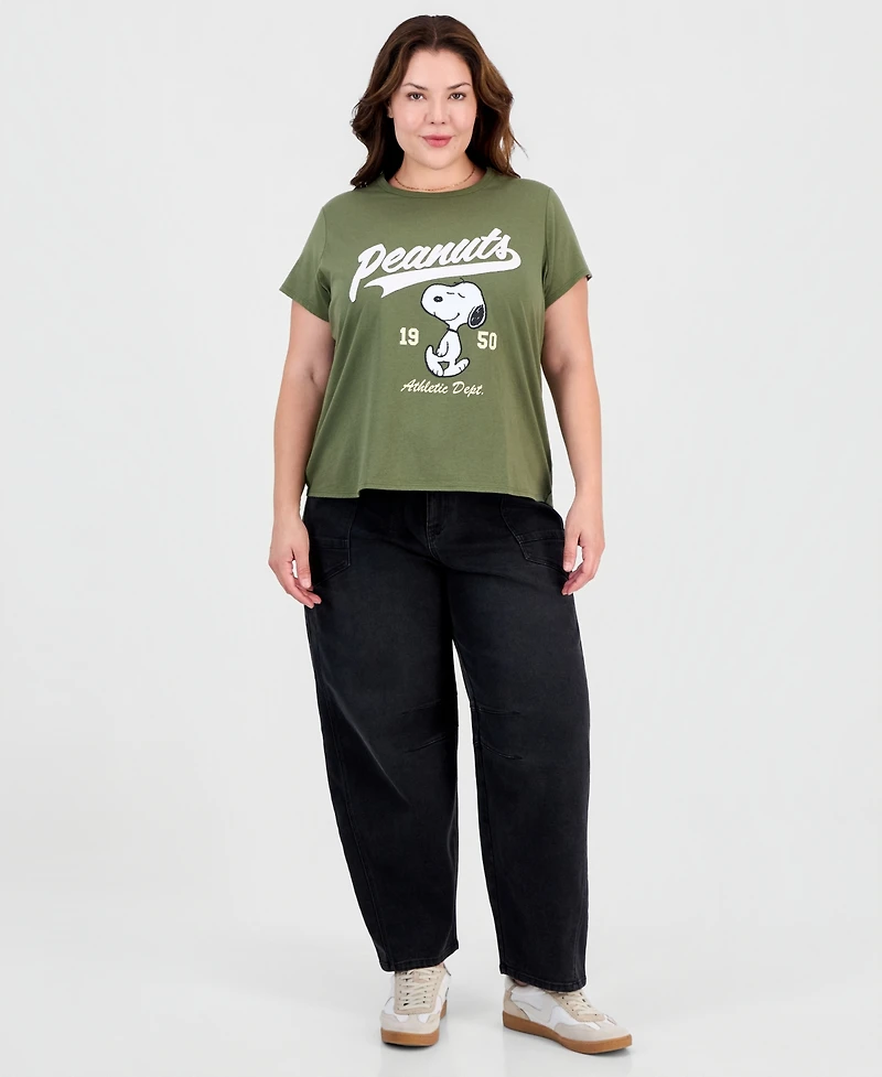 Love Tribe Plus Snoopy Graphic Applique T-Shirt