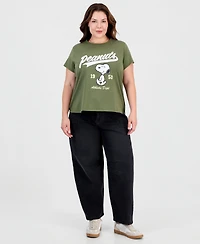 Love Tribe Plus Snoopy Graphic Applique T-Shirt