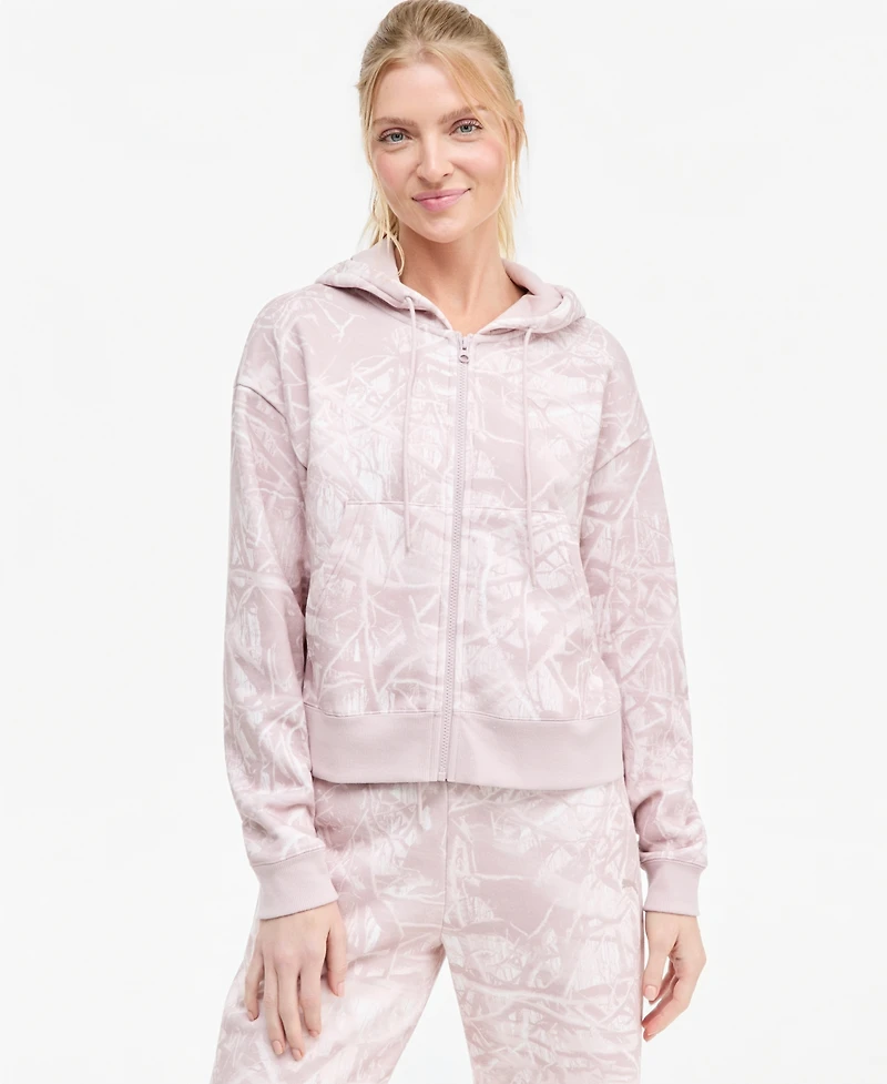 Puma Women's Ess Camo Full-Zip Fleece Hoodie