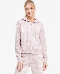 Puma Women's Ess Camo Full-Zip Fleece Hoodie