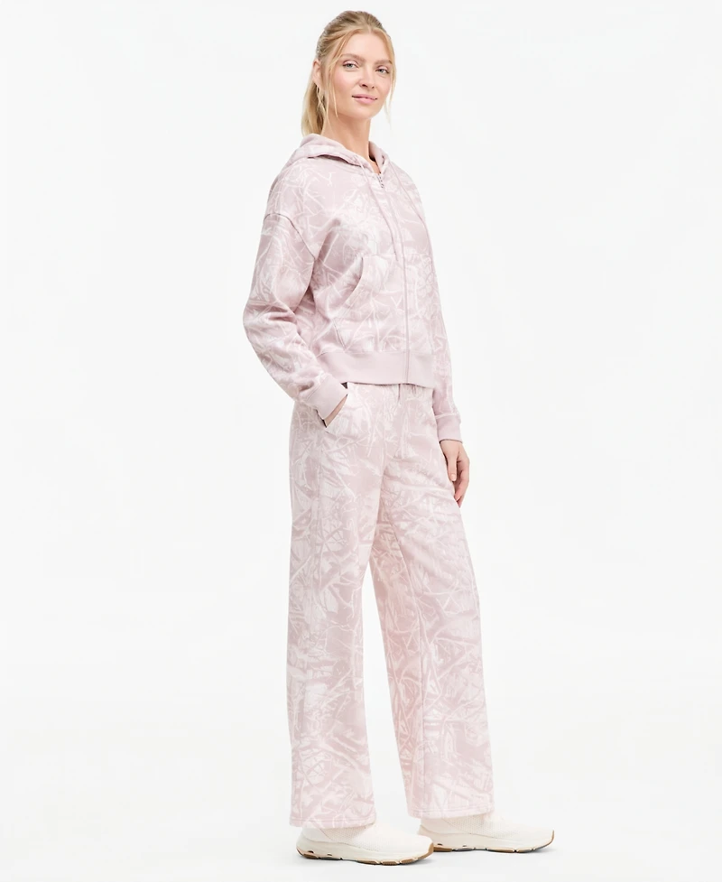Puma Women's Ess Camo Wide-Leg Fleece Sweatpants