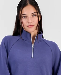 Tinseltown Juniors' Half-Zip Scuba Sweatshirt
