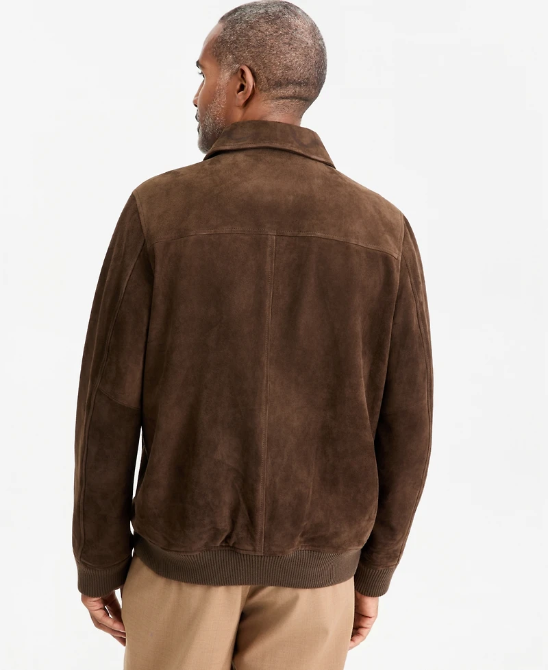 Club Room Men's Zip Front Suede Jacket, Macy's Exclusive