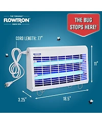 Flowtron Portable Indoor Fly Trap, 30W, Dual Lure Electric Insect Killer, 500 Sq Ft Coverage