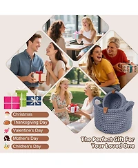 Aeelike Complete Crochet Basket Kit for Beginners - Includes Yarn, Hook, Stitch Markers, and Guidebook