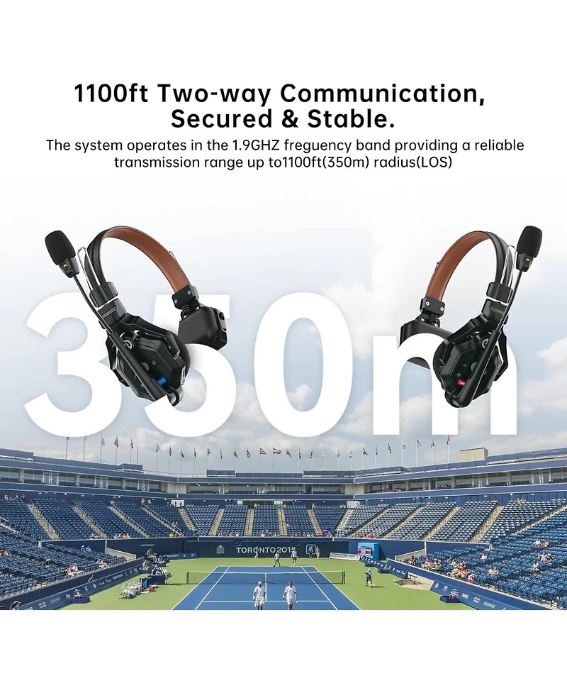 Hollyland Solidcom C1 Pro-6S Full-Duplex Enc Wireless Intercom System with 6 Headsets