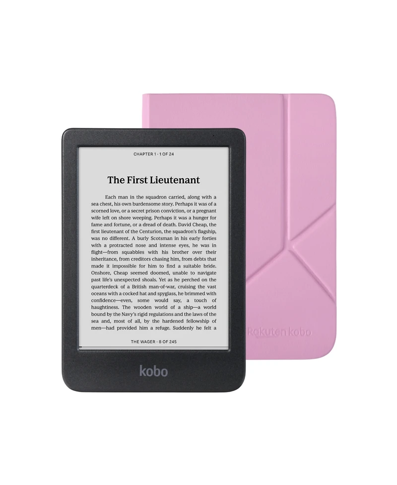 Kobo Clara 16GB Bw eReader with Candy SleepCover Case Bundle