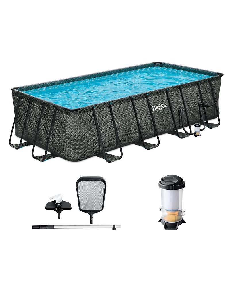 Funsicle 18 Feet Oasis Designer Lap Above Ground Pool with Pump