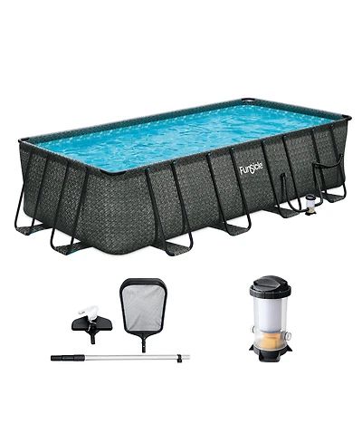 Funsicle 18 Feet Oasis Designer Lap Above Ground Pool with Pump