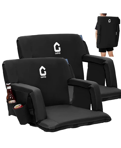 gaomon 2-Pack Portable 20.5in Folding Reclining Stadium Seats