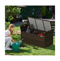 Boyel Living Outdoor Bench with Hand-woven Pe Rattan Wicker and Side Handles