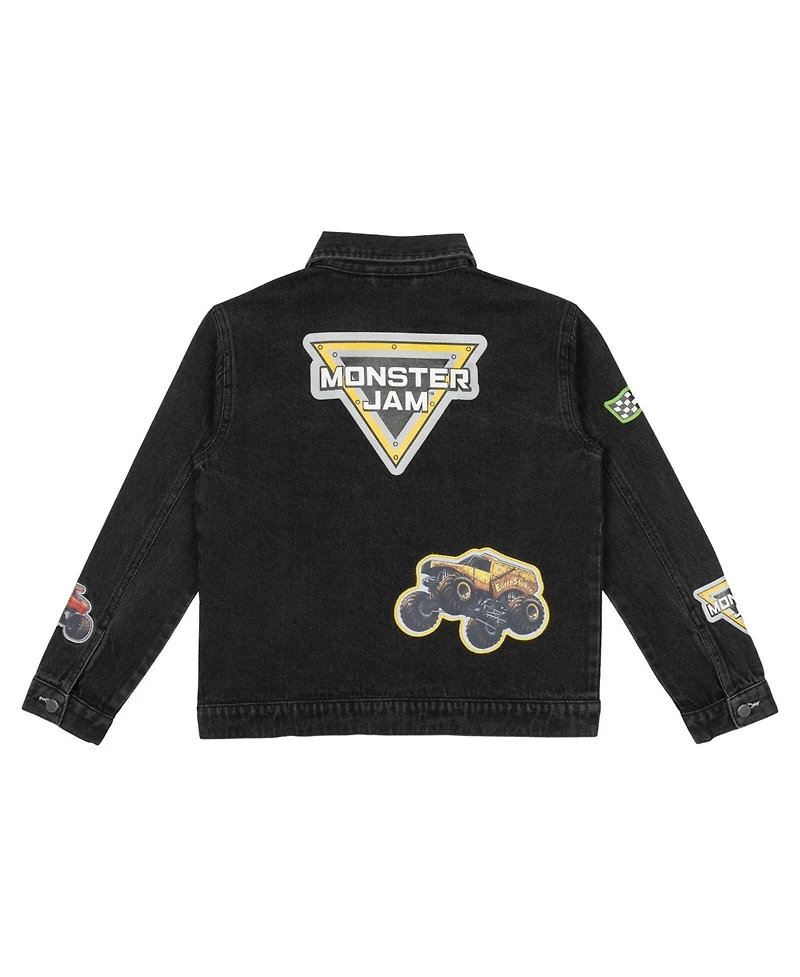 Monster Jam Boys 5-12 Denim Jacket