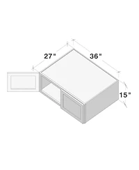 Boyel Living Double Door Deep Wall Cabinets, Ready to Assemble Kitchen Cabinet with Solid Wood Frame, Soft-Close Slides and Hinge
