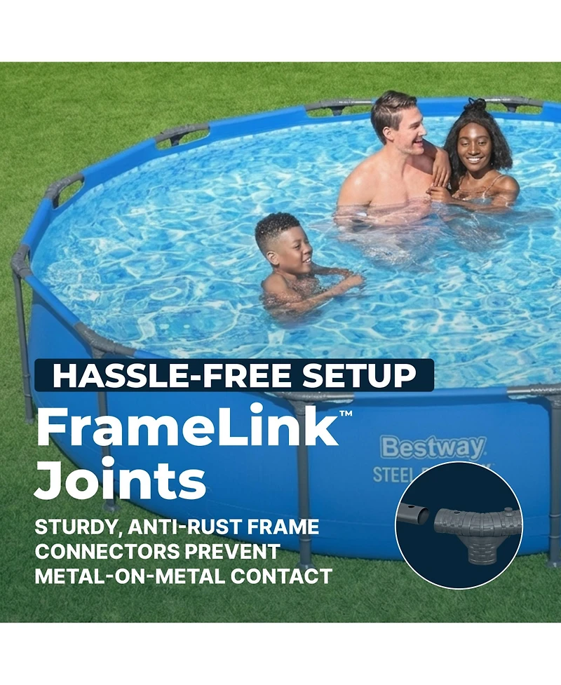 Bestway Steel Pro Max 12 x 30" Metal Frame Above Ground Pool Only