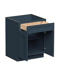 Boyel Living 27" W Standard Base Cabinet, Ready to Assemble Kitchen Cabinet with Solid Wood Frame, Soft-Close Slides and Hinges