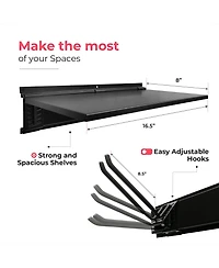 Xdovet Tool Organizer Rack with Shelves and Hooks