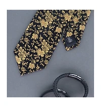 Trafalgar Men's Midas Floral Novelty Silk Necktie