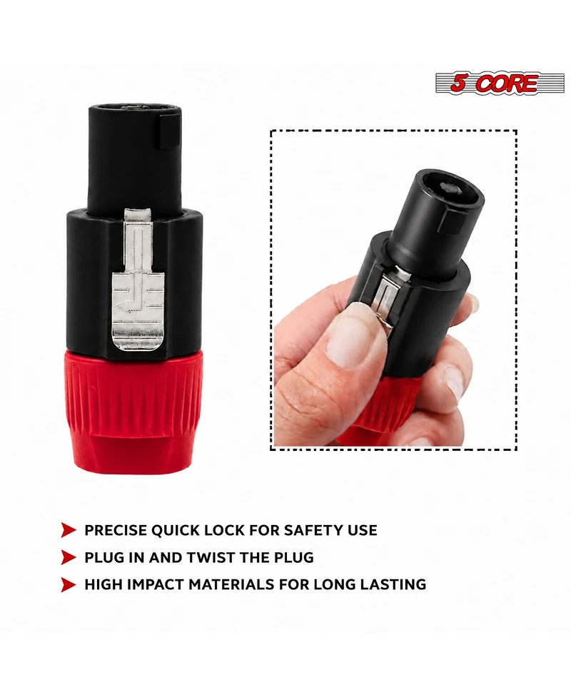 5 core Speakon Adapter High Quality Audio Jack Male Audio Pin Speaker Adapter Connector