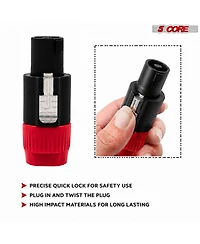 5 core Speakon Adapter High Quality Audio Jack Male Audio Pin Speaker Adapter Connector