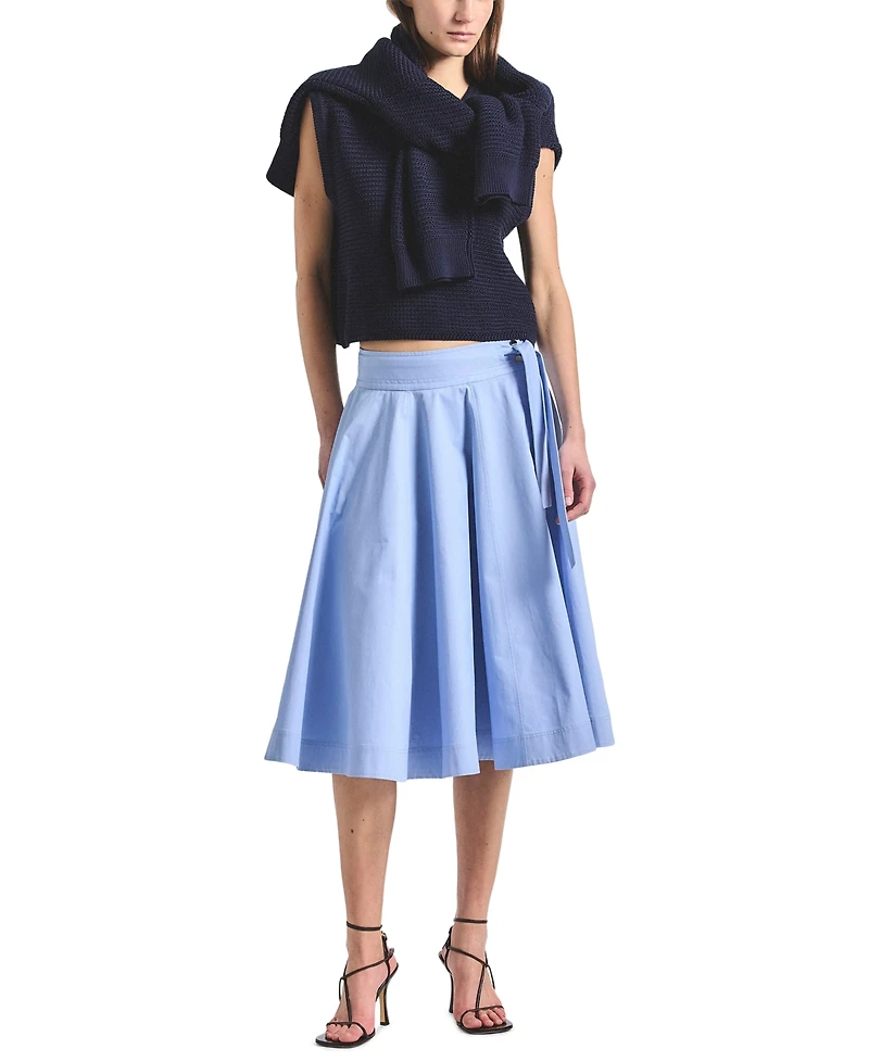 Derek Lam 10 Crosby Women's Sage Twill Wrap Skirt