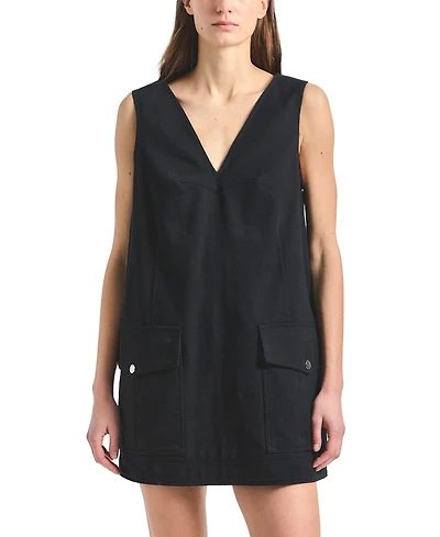 Derek Lam 10 Crosby Women's Xander Washed Cotton Twill Trapeze Dress