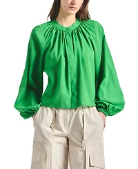 Derek Lam 10 Crosby Women's Zoey Balloon-Sleeve Top