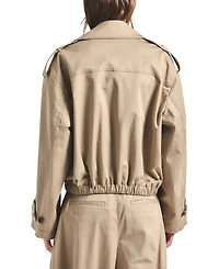 Derek Lam 10 Crosby Women's Emilio Stretch Cotton Twill Cropped Trench Coat