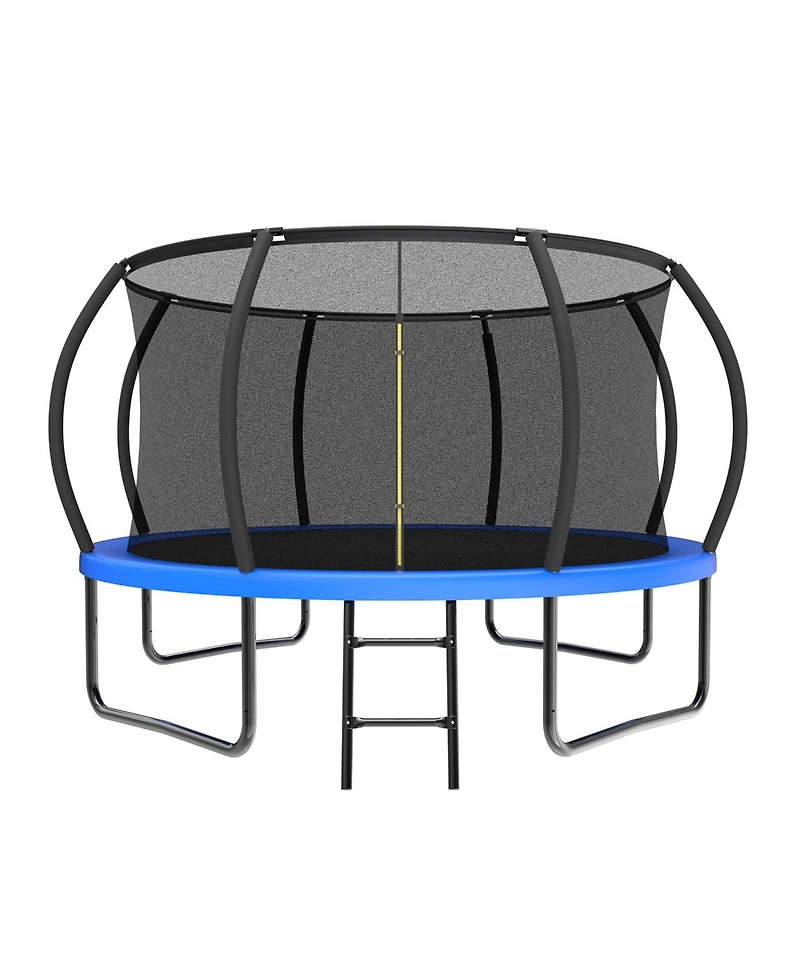 Zeny Trampoline with Enclosure - Recreational Trampolines Ladder and AntiRust Coating, Astm Approval Outdoor for Kids