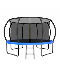 Zeny Trampoline with Enclosure - Recreational Trampolines Ladder and AntiRust Coating, Astm Approval Outdoor for Kids