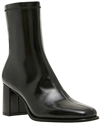 Madden Girl Women's Morning Block Heel Square Toe Sock Booties