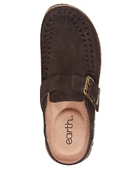 Earth Women's Eileen Woven Suede Footbed Mule Clogs