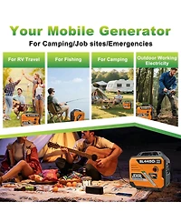 Mondawe 3500W-3800W Portable Inverter Generator Electric Start with Eco Mode