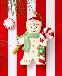 Lenox 2026 Gingerbread with Candy Cane Ornament