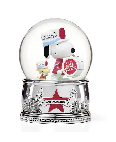 Lenox Peanuts Macy's 100th Parade Snow Globe