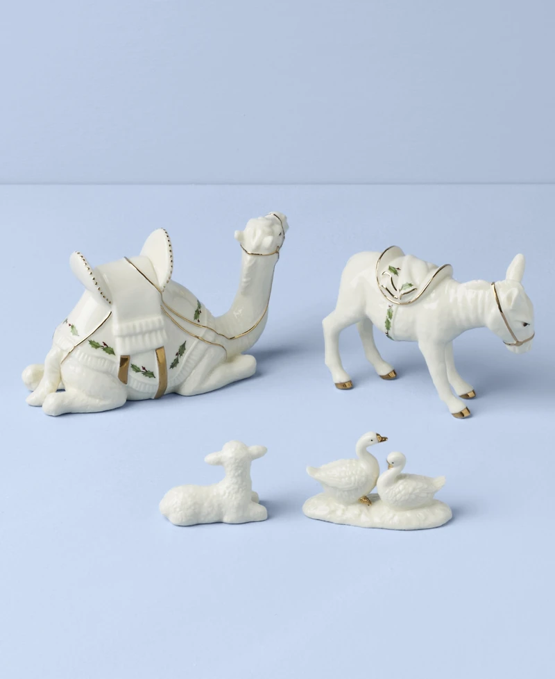 Lenox Holiday Mini Nativity Animals 4-Piece Figurine Set
