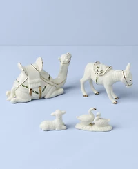 Lenox Holiday Mini Nativity Animals 4-Piece Figurine Set